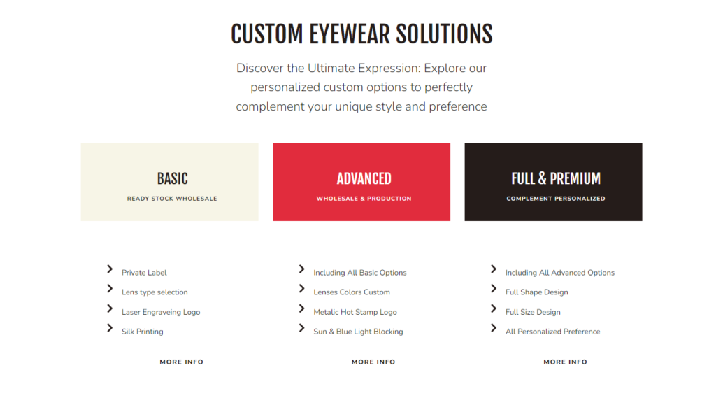 CUSTOM EYEWEAR SOLUTIONS