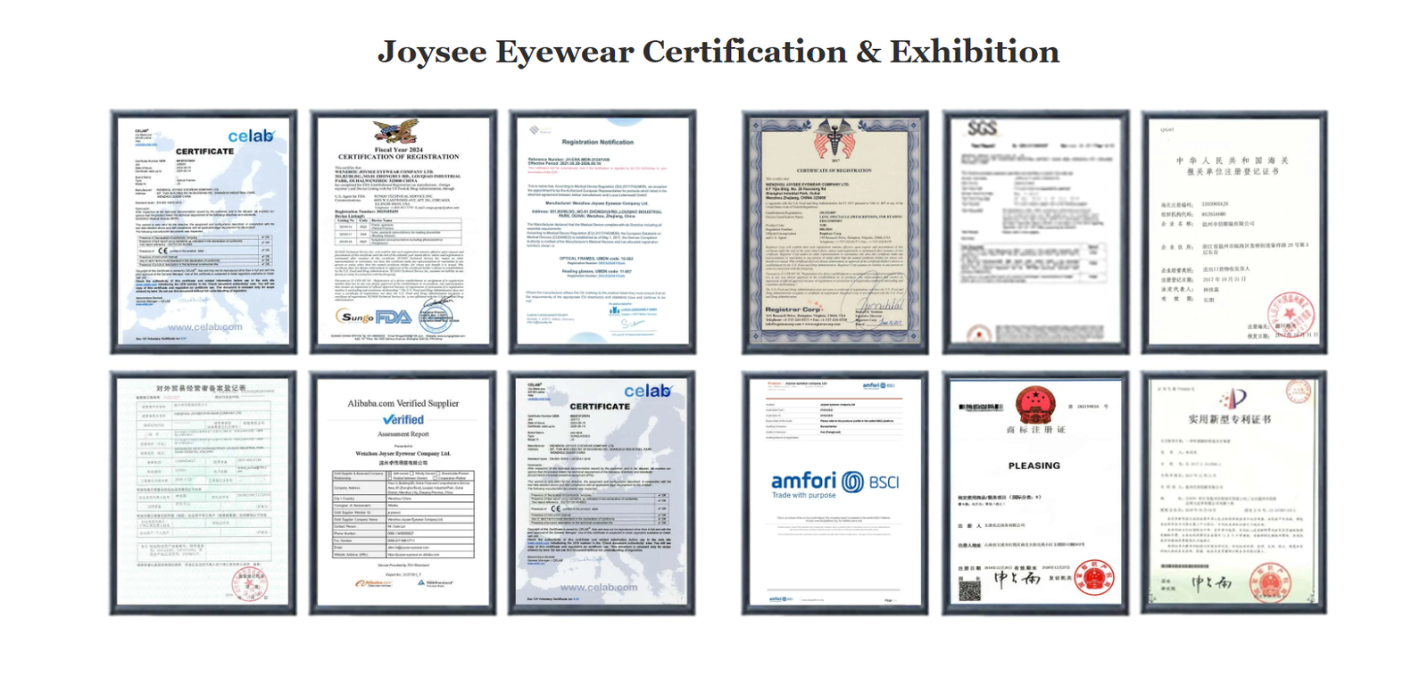 Joysee Eyewear Certification